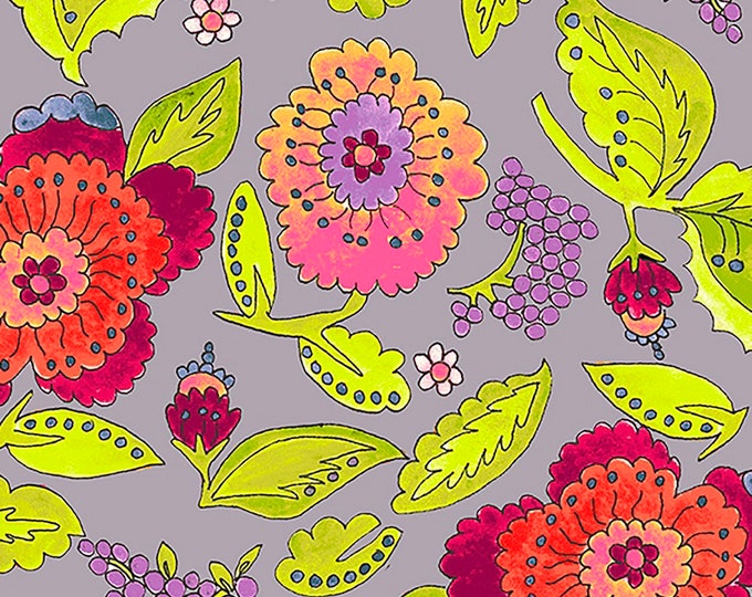 Happy Chance Garden Fabric // Laura Heine Windham 52691-3 by the Half Yard