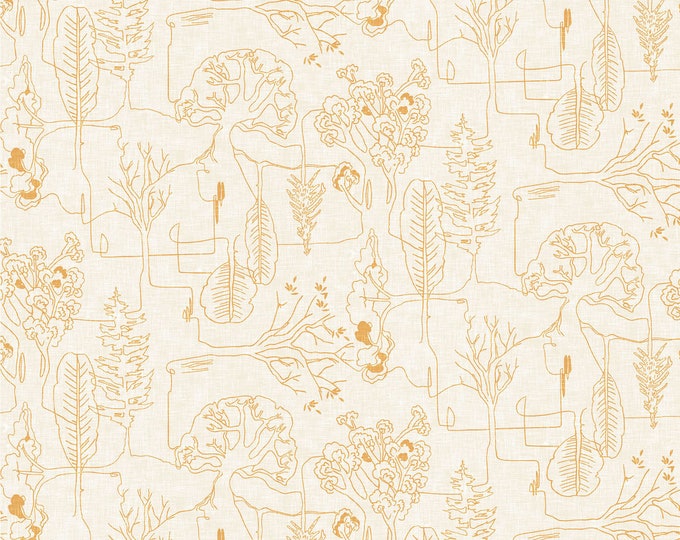 Delilah Treeline Fabric // Clothworks Y3692-130 by the HALF YARD
