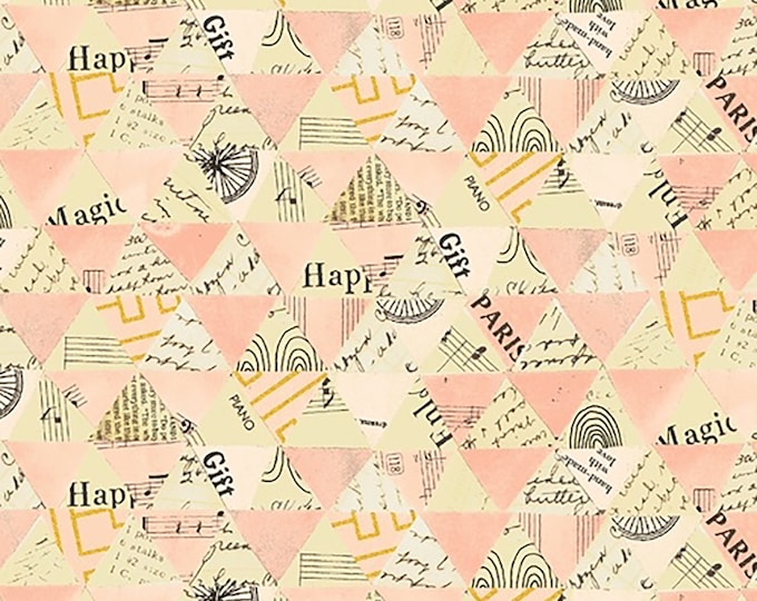 Wish Collaged Triangles Fabric // Carrie Bloomston // Windham Fabrics 51743M-4 by the Half Yard