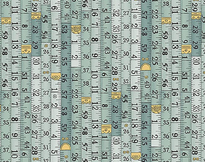 Atelier Measurements Fabric // Makower MU-136-B Blue by the HALF YARD