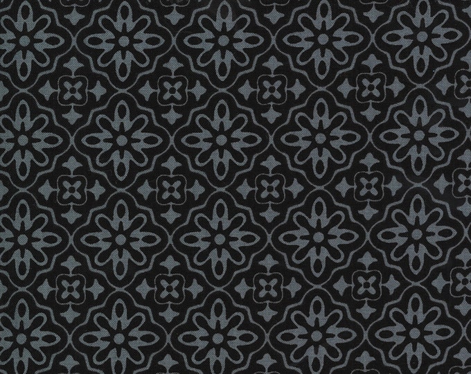 Midnight Magic 2 Halloween Flower Tile Fabric // Moda 24101 19 by the Half Yard