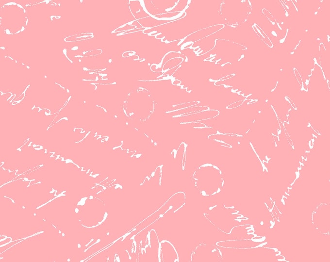 Chloe Script Fabric // Maywood Studio MAS9185-P by the HALF YARD