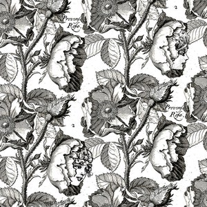 Mad Masquerade Queen's Living Garden Home Decor Fabric // Riley Blake Designs CD11955-White by the HALF YARD