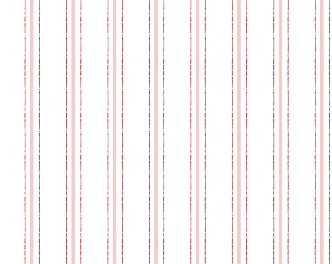 Ladybug Mania Stripe Fabric // Clothworks Y3178-1 by the HALF YARD