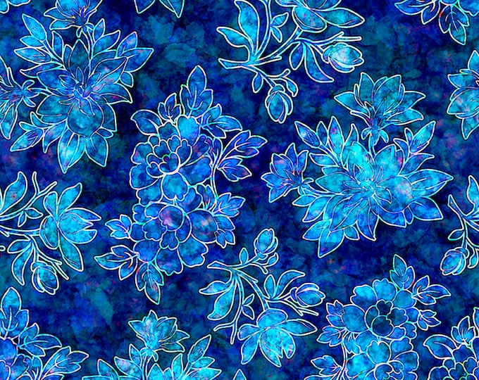 Floraluna Floral Bouquet Fabric // Quilting Treasures 27838-Y by the Half Yard