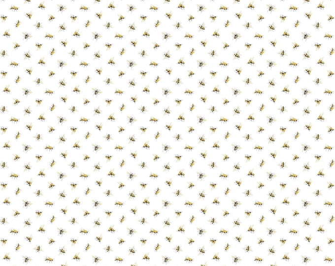 Scented Garden Tossed Bees Fabric // Northcott 23973-10 by the Half Yard