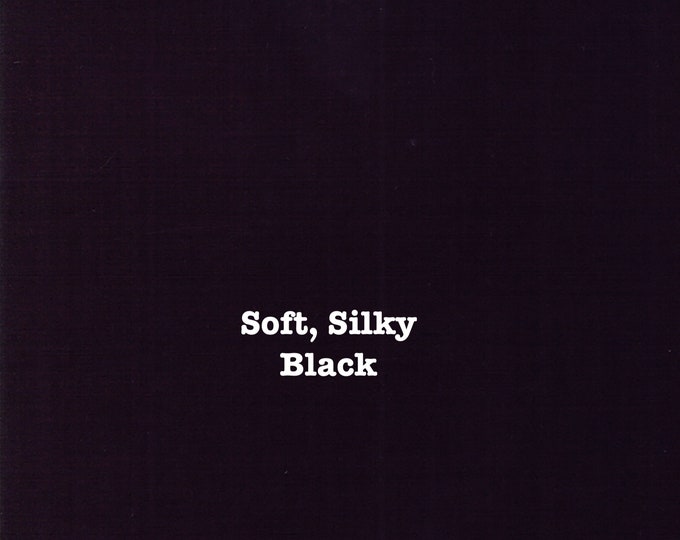 Bella Basic Solid Fabric Soft Silky Black // Moda 9900 199S by the Half Yard