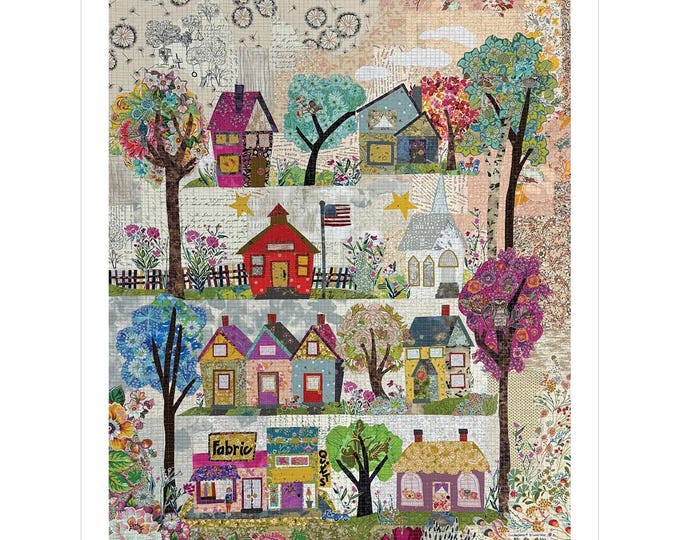 Small Town Charm Collage Quilt Pattern by Laura Heine for Fiberworks FWLHSTC