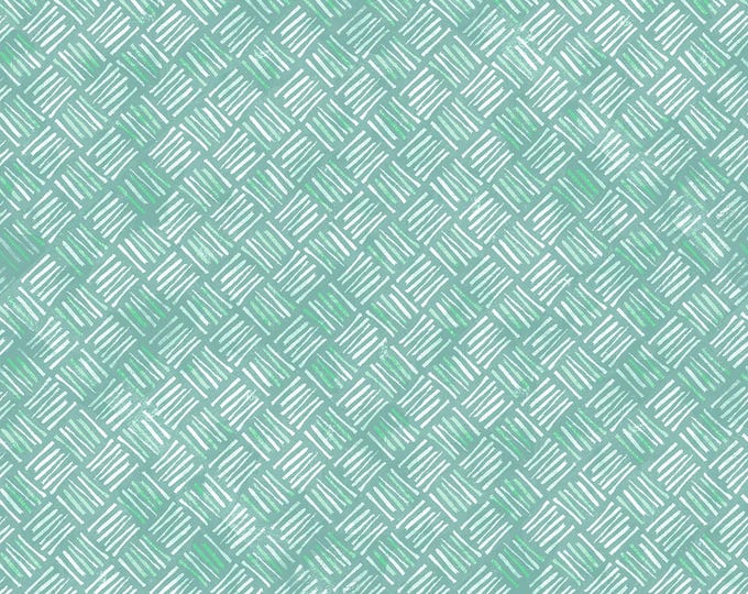 Soul Shine & Daydreams Crosshatch Fabric // Benartex 10352-80 Teal by the HALF YARD