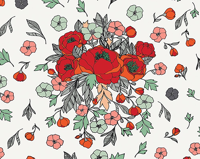 AGF Silkroad Fusion Soulmate Blooms Fabric // Art Gallery FUS-SR-17002 by the Half Yard