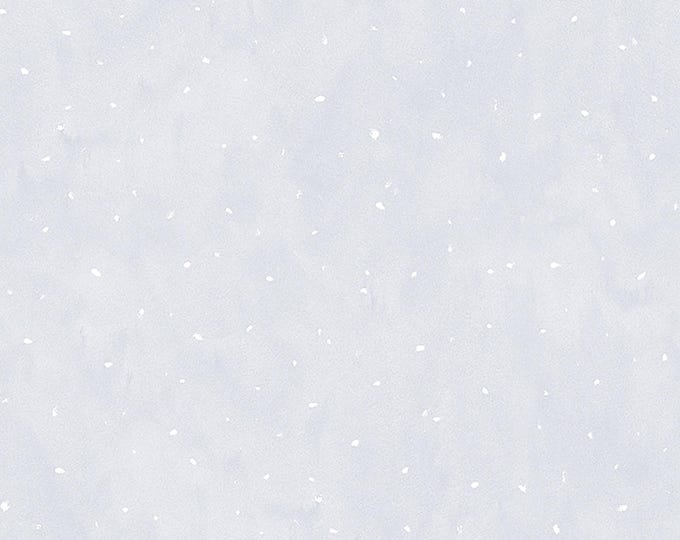 REMNANT 8" X 32" Guess How Much I Love You Snow Dots Fabric // Clothworks Y3084-118 Light Pewter