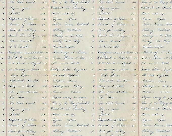 Tim Holtz Indigo Palette Ledger Fabric // FreeSpirit PWTH294.INDIGO by the Half Yard