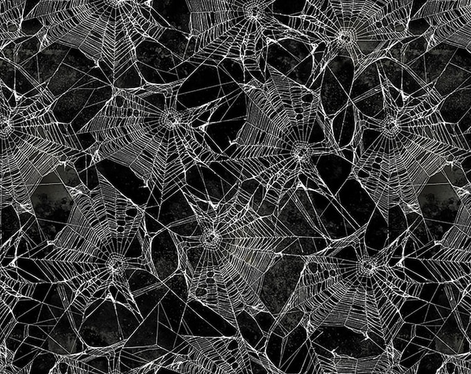 Tim Holtz Seasonal Palette Halloween Entangled Cobwebs Fabric // FreeSpirit PWTH332.HALLOWEEN by the Half Yard