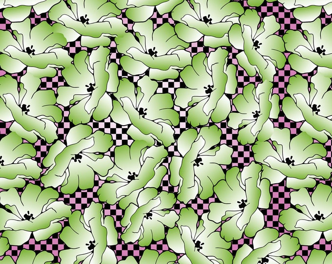 Floria Floral Check Fabric // Suite B SBF922006602CP by the Half Yard