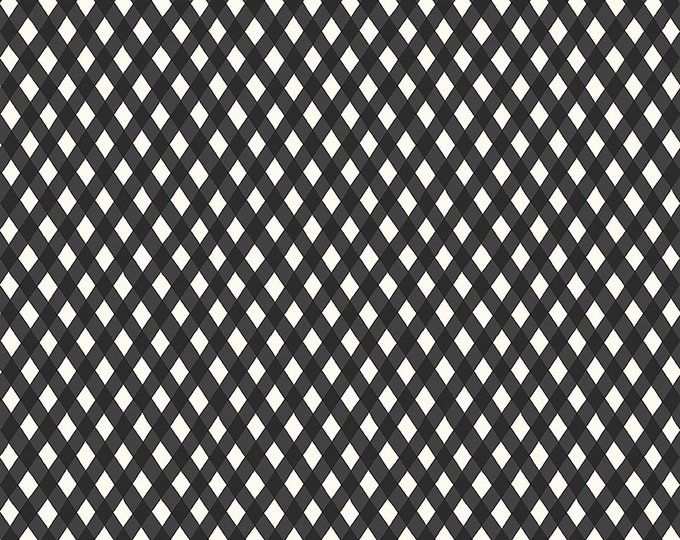 Honey Bee Plaid Fabric // Riley Blake Designs C11703 Black by the HALF YARD