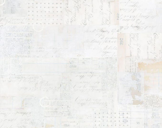 Chicken Scratch Patchwork Text Fabric // P&B Textiles CSCR 5726 E by the HALF YARD