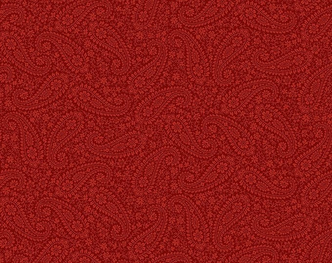 Victory Garden Vintage Paisley Fabric // Timeless Treasures JT-CD2113 Burgundy by the HALF YARD