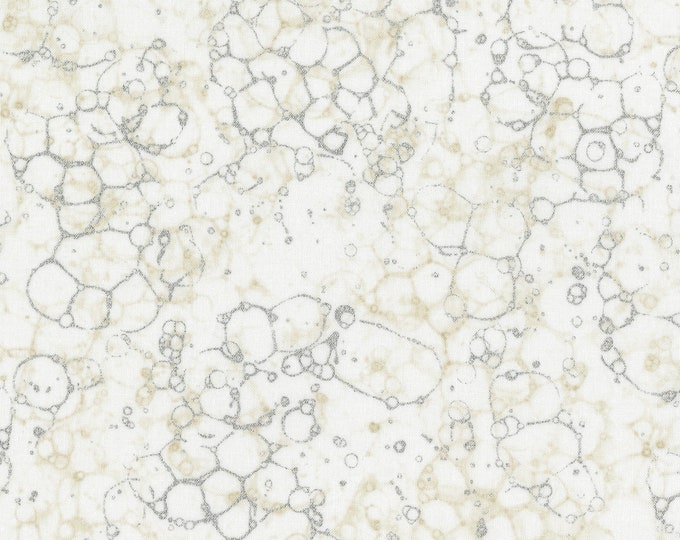 Shiny Objects Sweet Somethings Bubbles Metallic Fabric // RJR 3535-004 Vanilla by Half Yard