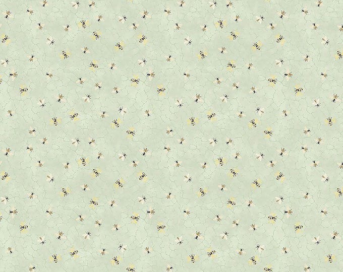 Home Sweet Home Bees on Honeycombs Fabric // Timeless Treasures BEE-CD3047 SAGE by the Half Yard