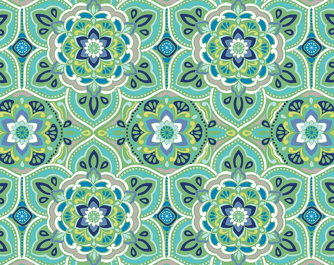 Salt Air Fabric // David Textiles DATDK-3028-4C-3 by the Half Yard