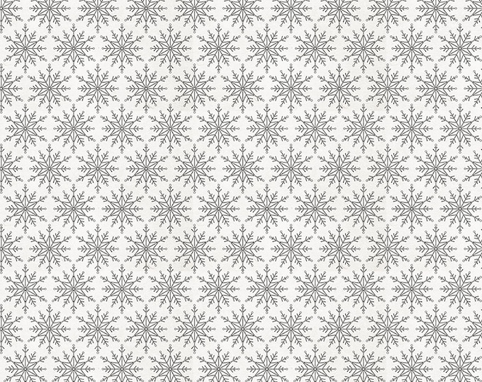 Tim Holtz Christmastime Flurry Snowflake Fabric // FreeSpirit PWTH170.WHITE by the Half Yard