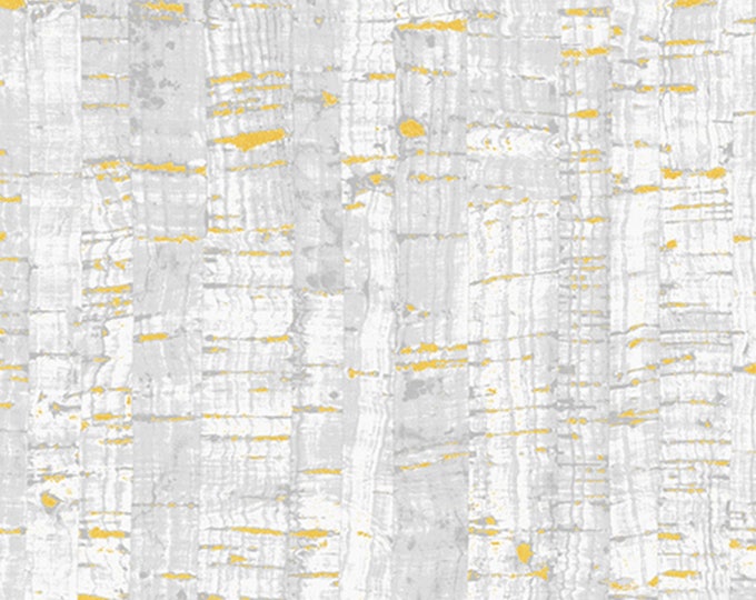 Uncorked Birch Cotton Print Fabric Cork Like Appearance w/Metallic // Windham by the Half Yard 50107M-4