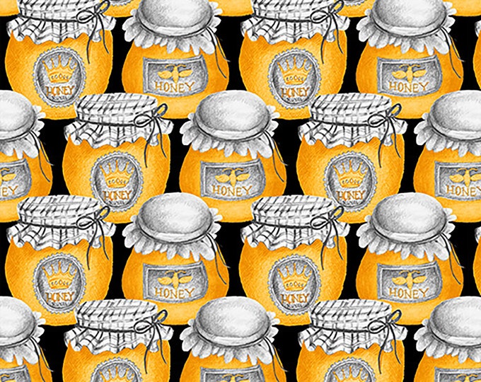 Show Me the Honey Honey Jars Fabric // Blank Quilting 1343-44 by the Half Yard