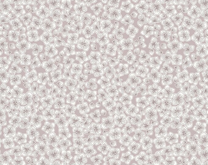 Love Blooms Petals on Natural Floral Fabric // Lewis & Irene A522.1 by the Half Yard