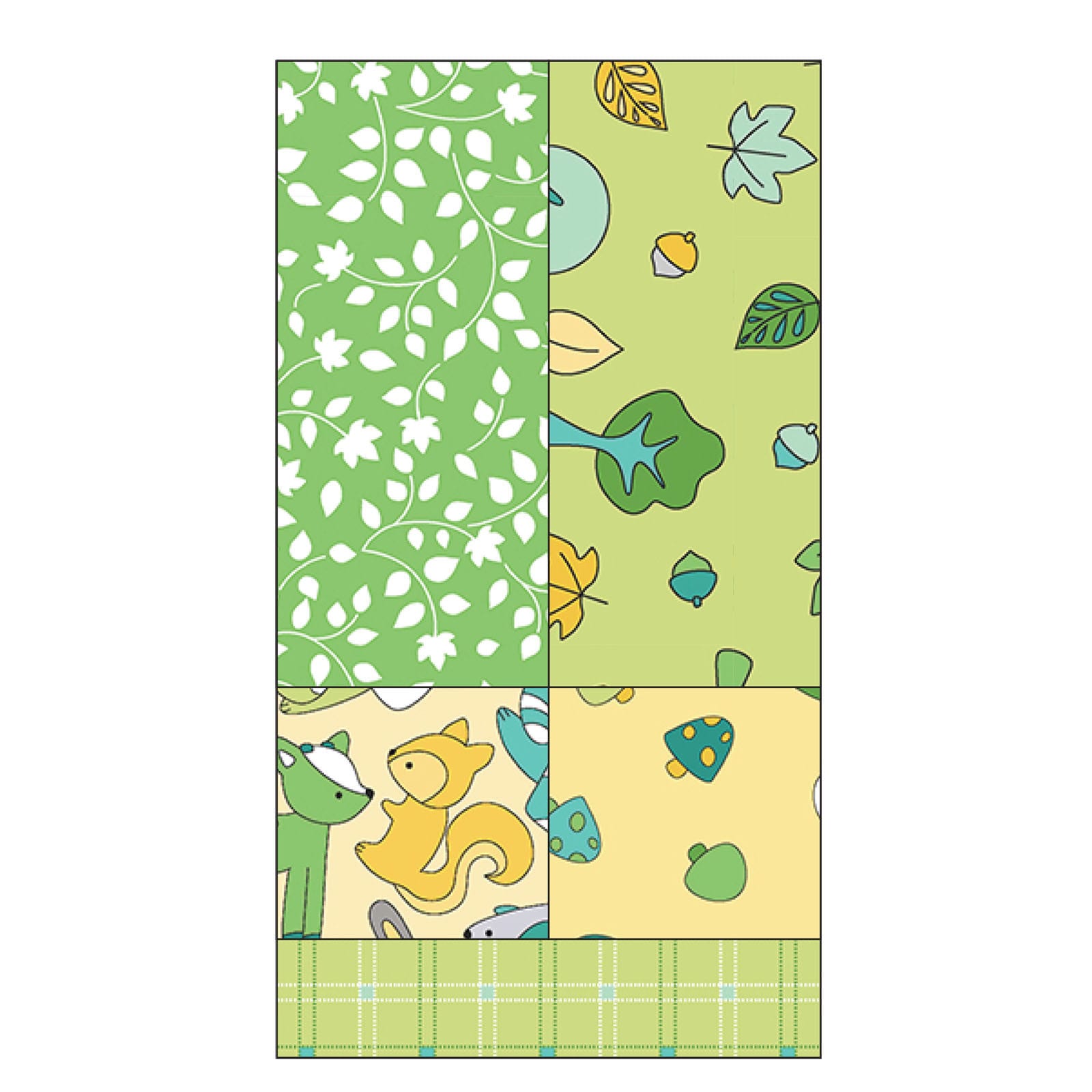 Babe in the Woods Flannel Too Rail Fence Pod Precut Quilt Kit by Maywood Studio POD-MAS03-BIW2