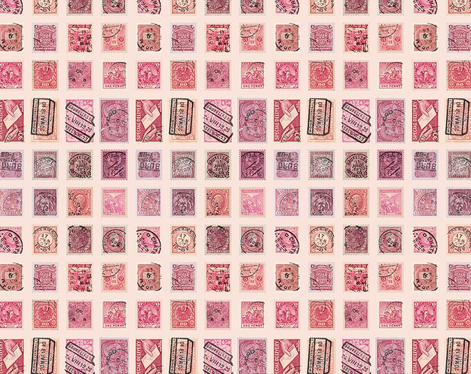 Tim Holtz Pink Palette Stamps Fabric // FreeSpirit PWTH211.PINK by the Half Yard