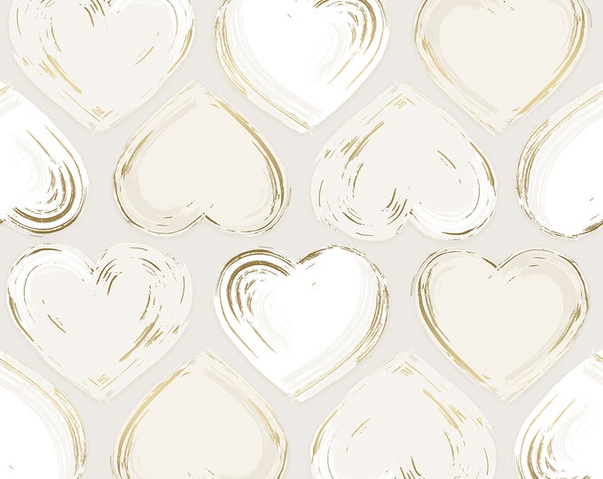 Shiny Objects Good as Gold Locket Pearl Metallic Fabric // RJR Studios FF502-PE5M by Half Yard