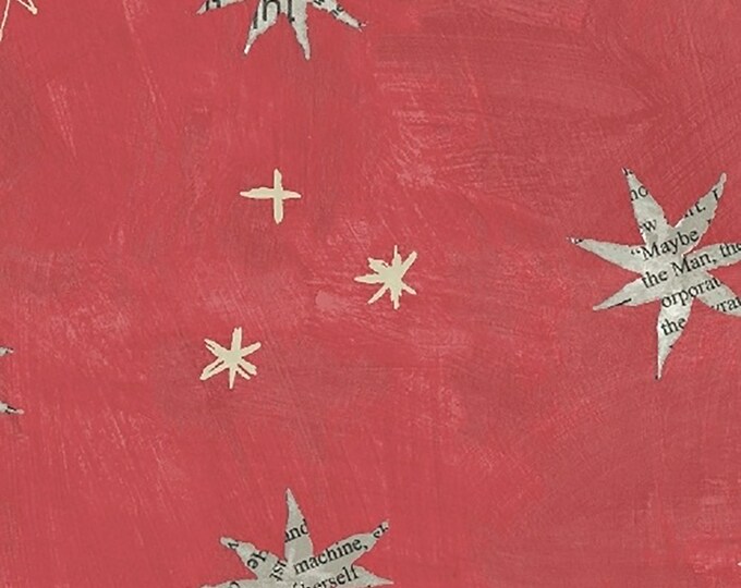 Wonder Watermelon Stars Fabric // Carrie Bloomston // Windham 50517-6 by the Half Yard