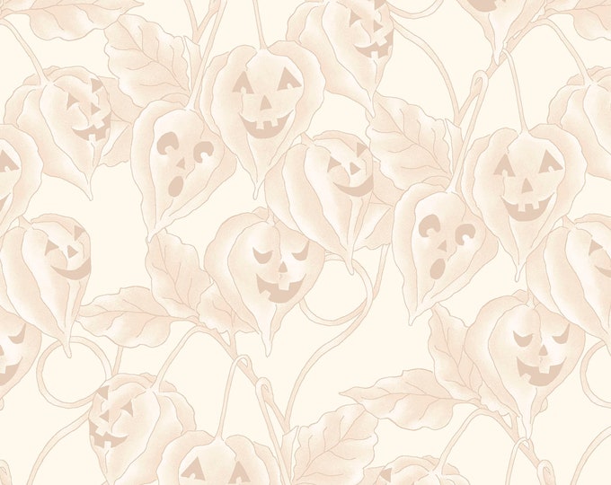 REMNANT 14" Spellcaster's Garden Jack O' Lantern Vine Fabric // Maywood Studio
