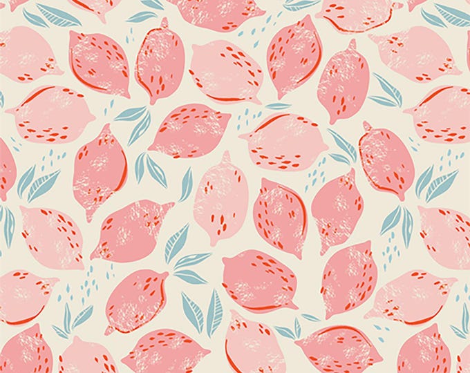 AGF Sunburst Strawberry Lemonade Knit Fabric // Art Gallery K-16442-1 by the Half Yard