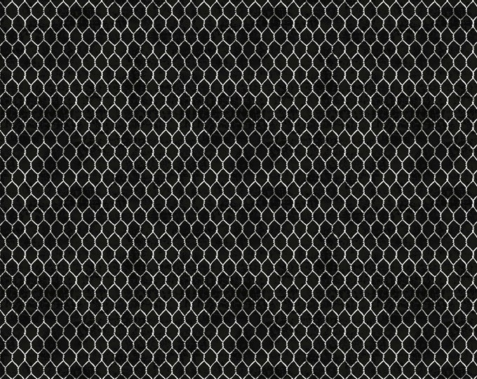 Life is Better on the Farm Chicken Wire Fabric // Michael Miller CX9966-BLAC by the Half Yard
