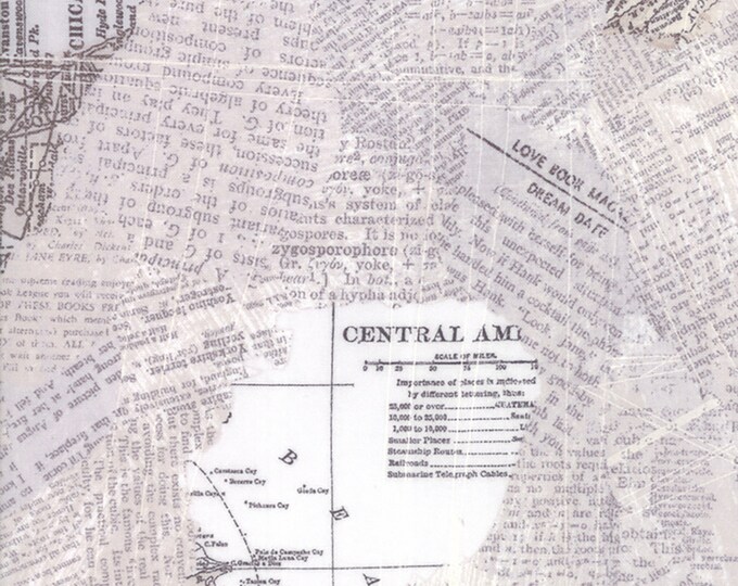 Compositions Map Fabric // BasicGrey // Moda by the Half Yard
