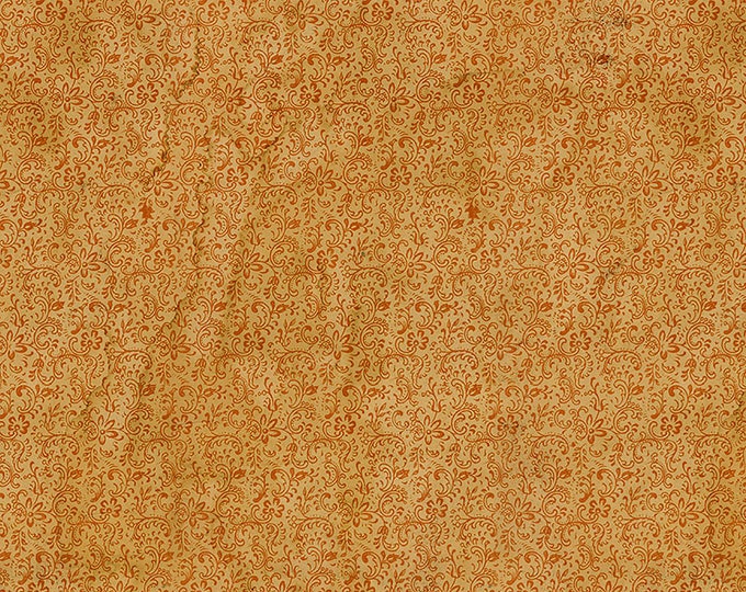 Tim Holtz Laboratory Flourish Fabric // FreeSpirit PWTH192.ORANGE by the Half Yard