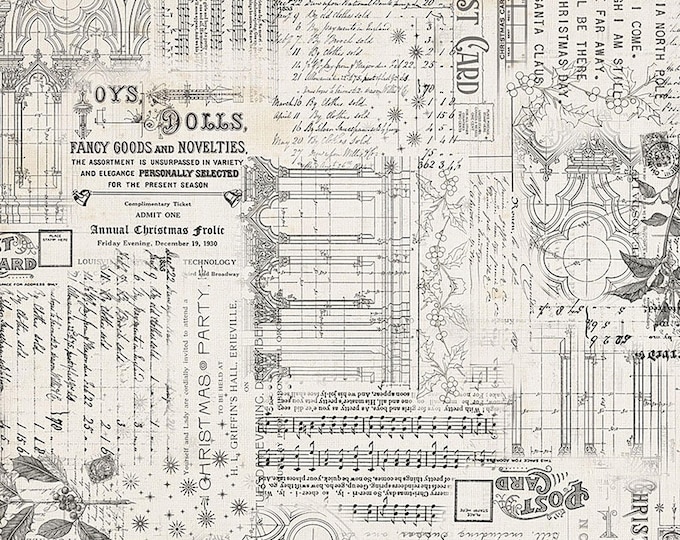 Tim Holtz Seasonal Palette Christmas Remnants Fabric // FreeSpirit PWTH336.CHRISTMAS by the Half Yard