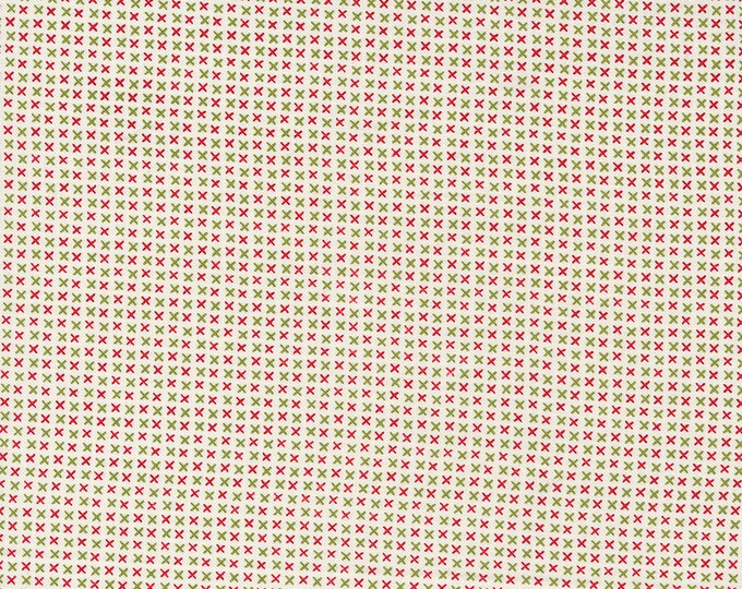 Red Barn Christmas Xs Geometric Texture Fabric // Moda Fabrics 55539 24 by the HALF YARD