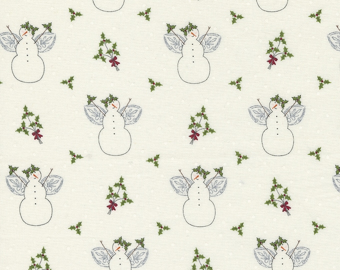 I Believe in Angels Snowman Fabric // Moda 3000 11 by the HALF YARD