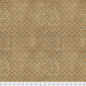 Tim Holtz Materialize Zig Zag Chevron Fabric // FreeSpirit PWTH079.8 Orange by the Half Yard