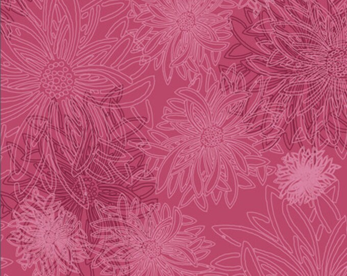 AGF Floral Elements Shocking Pink Fabric // Art Gallery FE 515 by the Half Yard