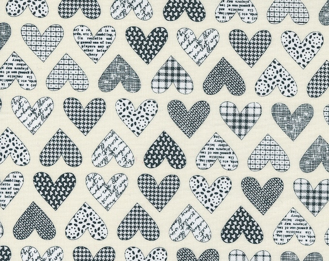 Flirt Hearts Fabric // Moda 55570 11 by the Half Yard Cream