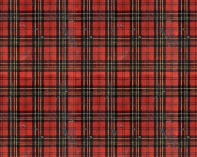 Tim Holtz Seasonal Palette Christmas Worn Plaid Fabric // FreeSpirit PWTH338.CHRISTMAS by the Half Yard
