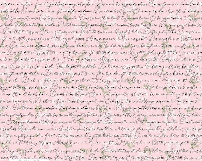 Stolen Moments Chanter Fabric // Poppie Cotton SM25306 Rose by the Half Yard