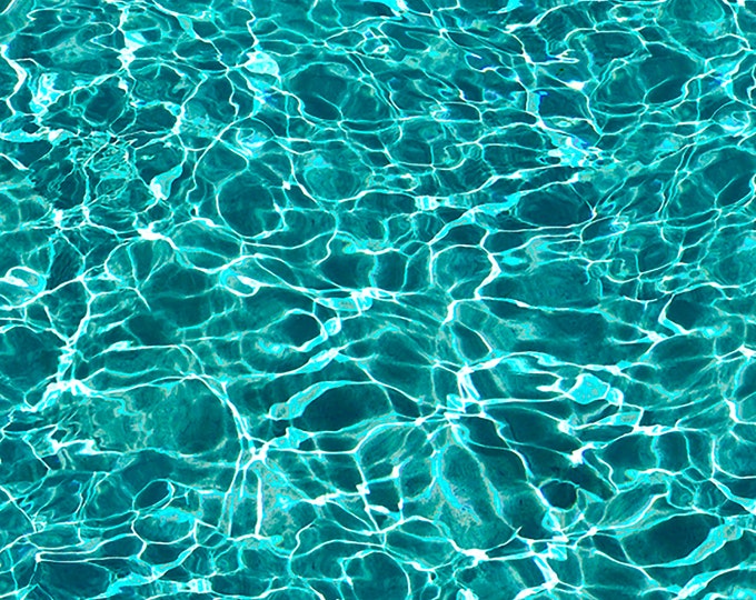 Open Air Pool Water Fabric // Quilting Treasures 28108-QK by the Half Yard