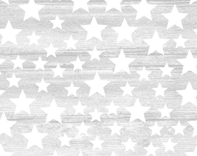 Your Vote Counts Tossed Grey Stars Fabric // Benartex 1846-08 by the Half Yard