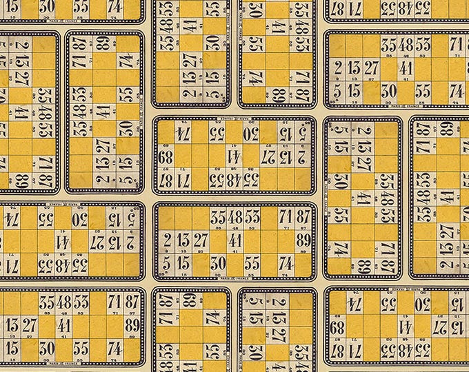 Tim Holtz Yellow Palette Numbers Fabric // FreeSpirit PWTH246.YELLOW by the Half Yard