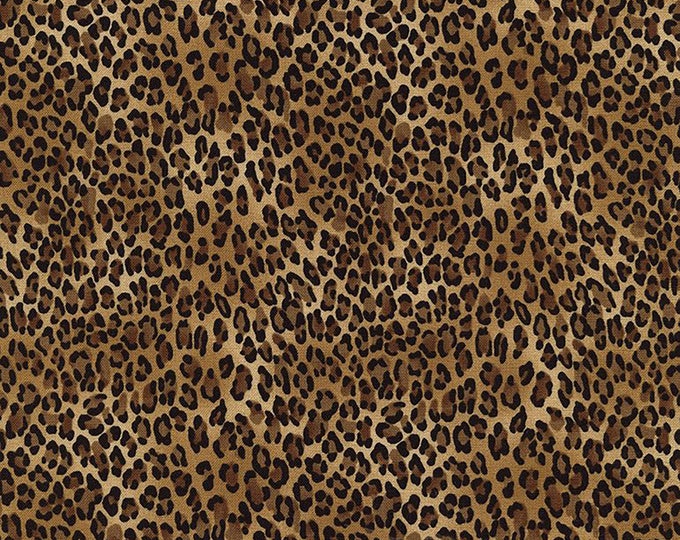 REMNANT 10" Leopard Skin African Print Fabric // Timeless Treasures WILD-C2722