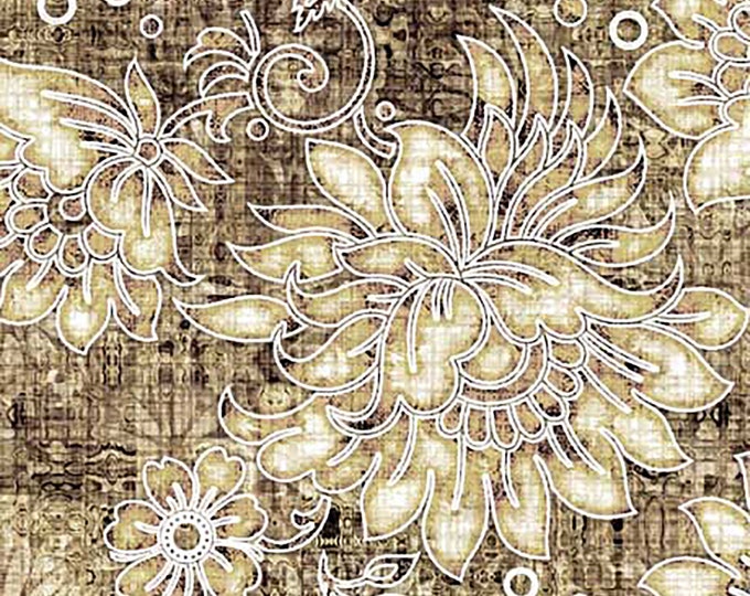 Treasured Large Floral Fabric // Quilting Treasures 30005-A by the Half Yard